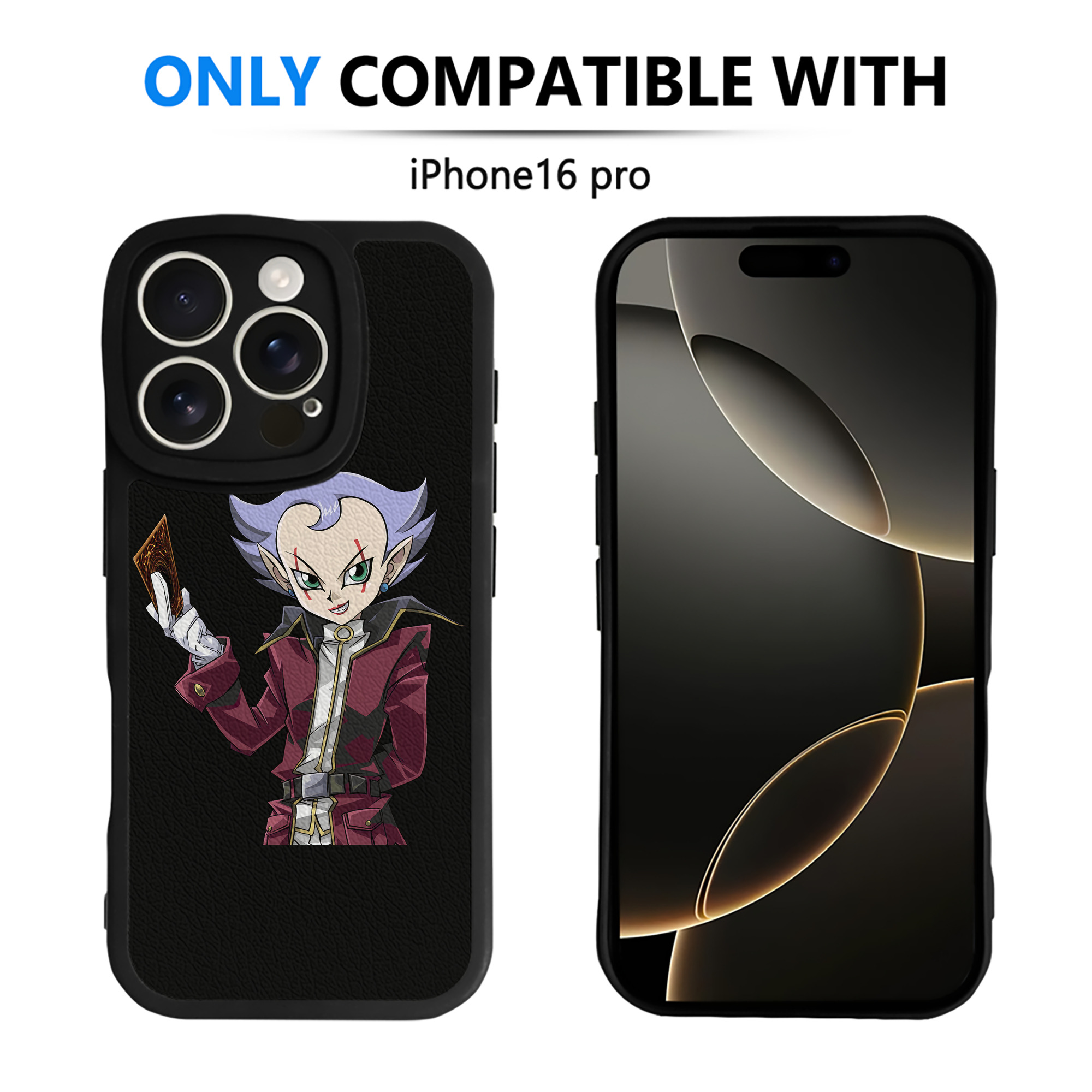 （画像用） 遊☆戯☆王 Yu-Gi-Oh! 【iPhone 16シリーズ対応】シリコンスマホケース（レザー調） 材質：シリコン